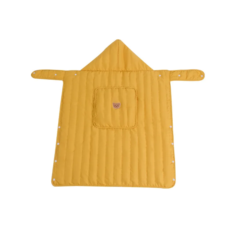 CB-01 fleece-lined wind cape, laid flat